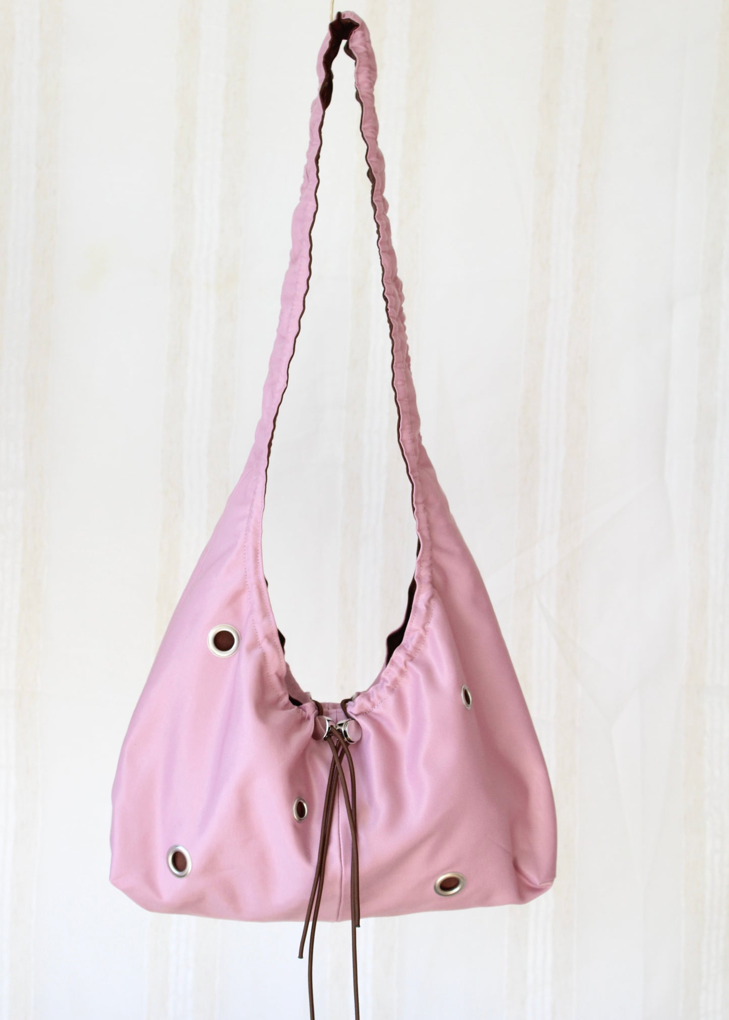 Light pink and brown bag
